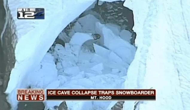 Click to enlarge block of ice and snow