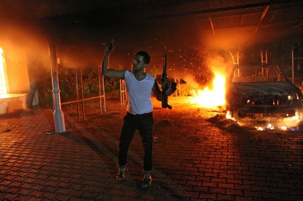 Click to enlarge US consulate compound in Benghazi