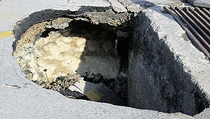 Sinkhole in Winnipeg