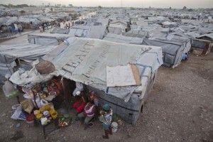 Slum camp in Haiti