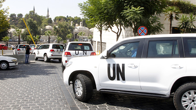 Chemicals weapons experts in Syria