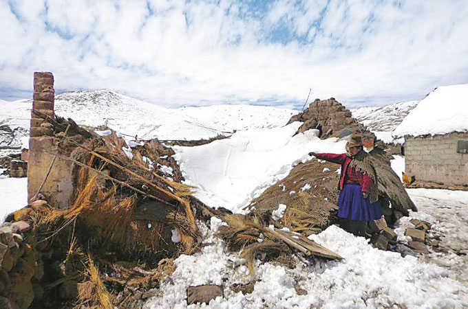 snow south america