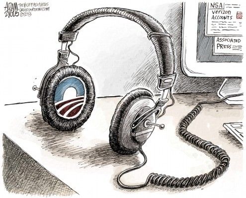 Spying cartoon