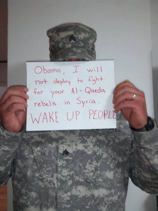Click to enlarge Veterans protest Syria strike