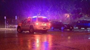 Road closed due to flooding in Boulder County, Colo.