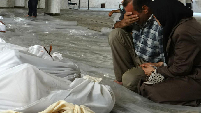 Victims of toxic gas attack in Syria