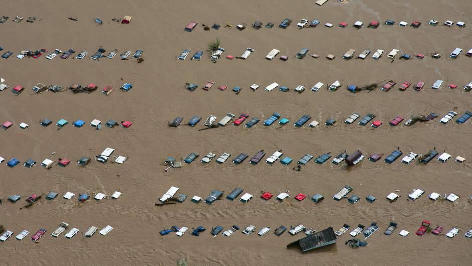Vehicles submerged