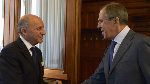 Fabius and Lavrov in Moscow