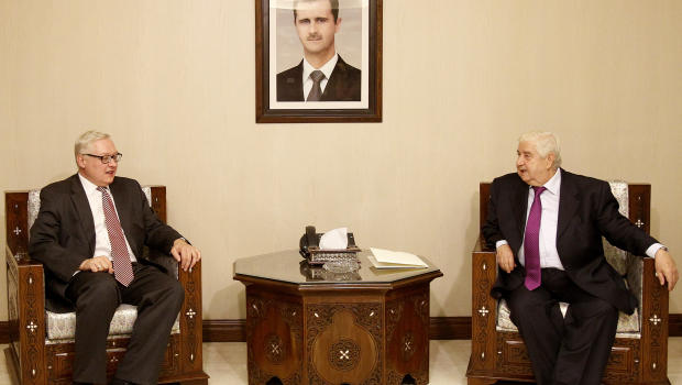 Click to enlarge Walid al-Moallem, Sergei Ryabkov