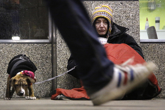 homeless woman