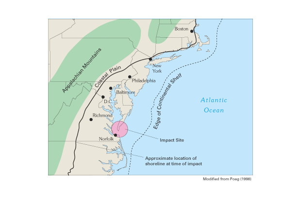 Click to enlarge Chesapeake Bay Crater
