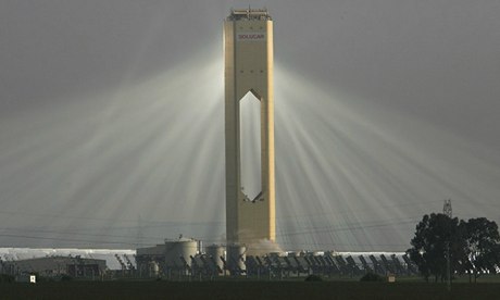 Solar power tower Seville Spain