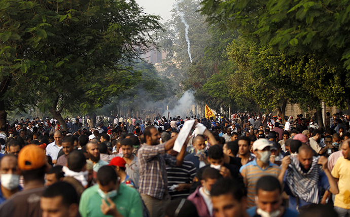 Click to enlarge Muslim Brotherhood supporters