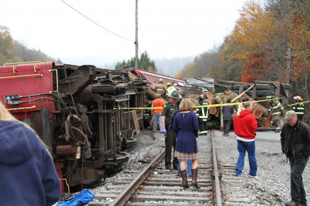 Train hits truck
