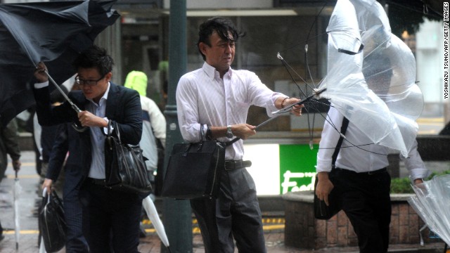 Heavy rain in Tokyo