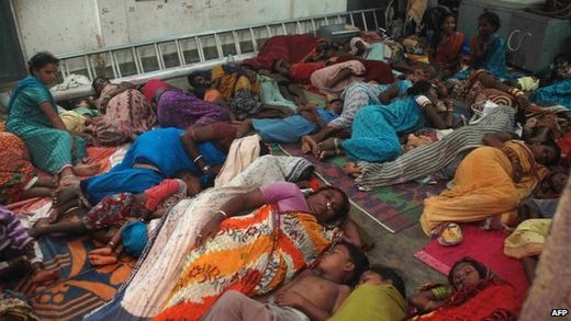 Click to enlarge Victims of Cyclone Phailin