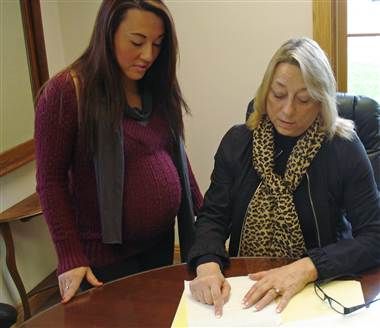 Alicia Beltran with her lawyer