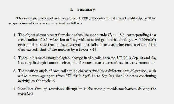 Click to enlarge Paper on P/2013 P5