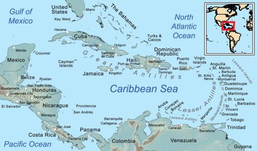 Map of the Caribbean Basin
