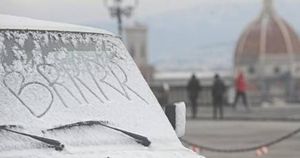 Snow on car