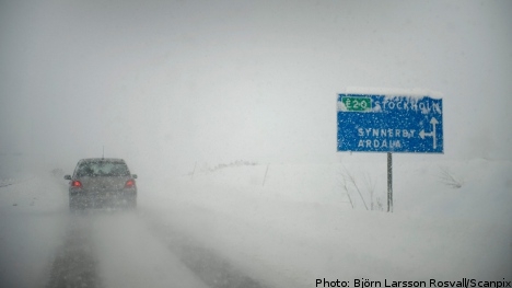 Snow storm in Sweden