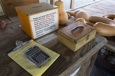 Unattended cash box