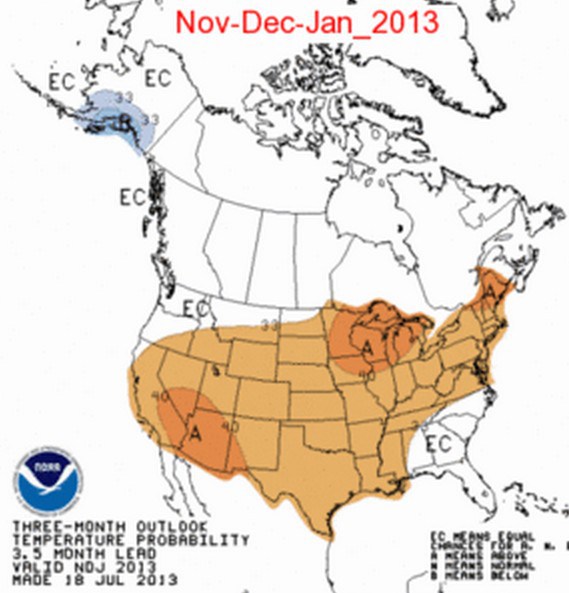 NOAA winter prediction 2013