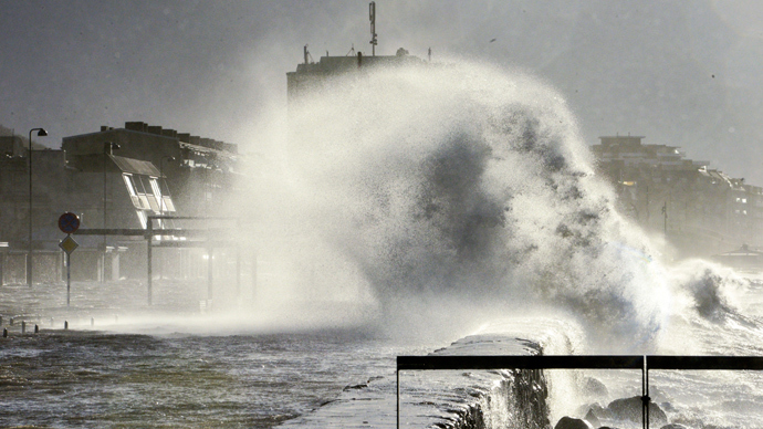 Storm Xaver in Helsingborg