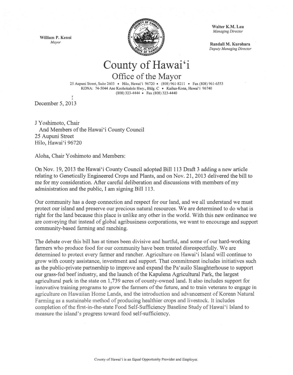 Bill Against GMO's