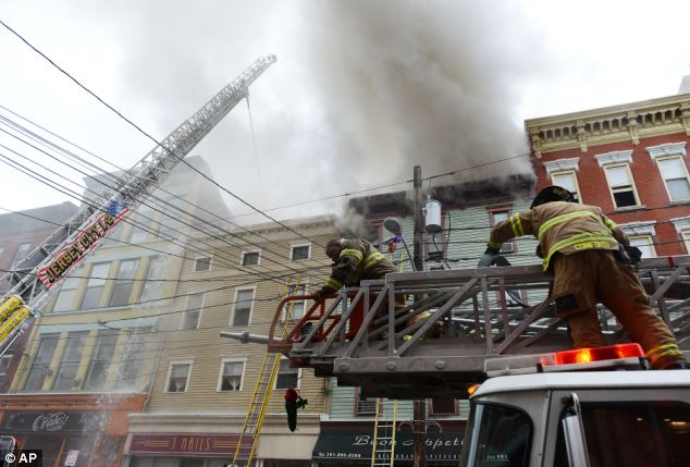 Building on fire