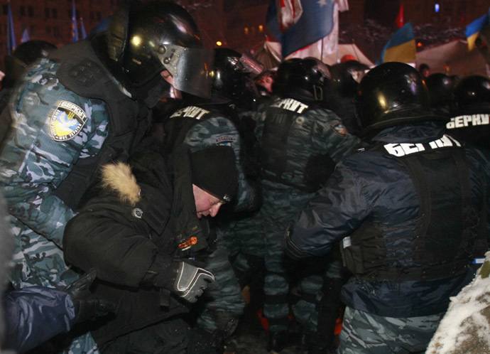 Riot police in Kiev