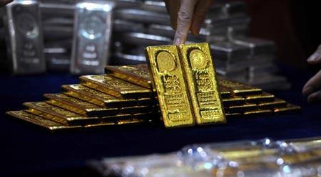 Gold bullion. 