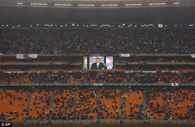 Partially empty stadium