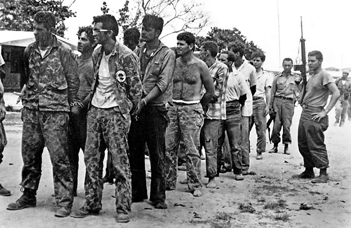  April 1961 file photo shows a group of Cuban counter-revolutionaries