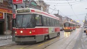 Click to enlarge Frozen streetcars, Toronto