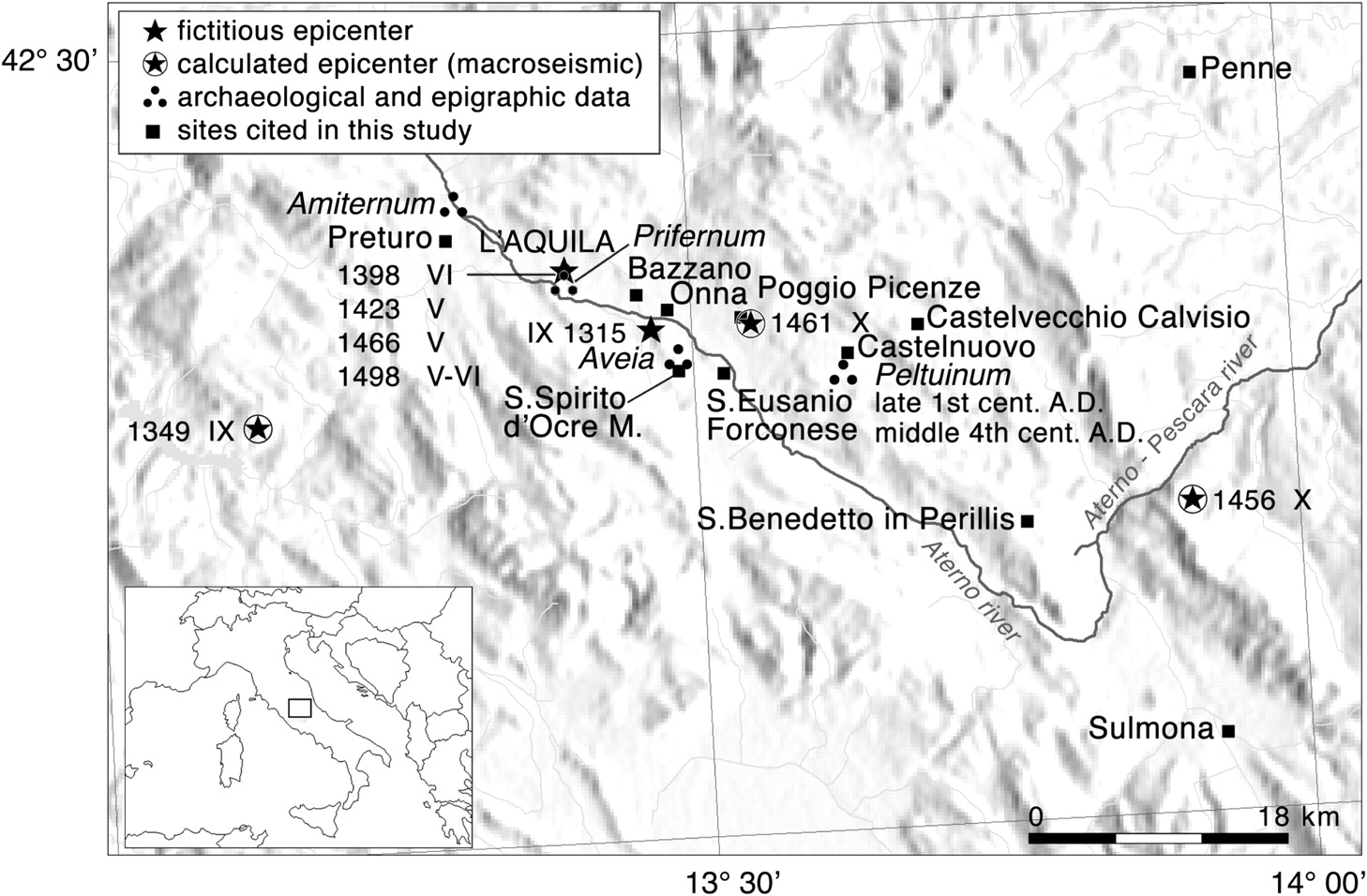 italy medieval earthquakes