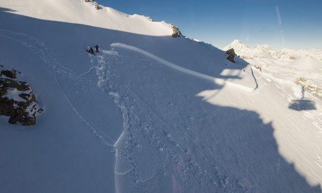 Click to enlarge Avalanche in St. Moritz