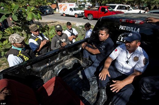 Local vigilantes arrested police in Paracuaro in south-west Mexico