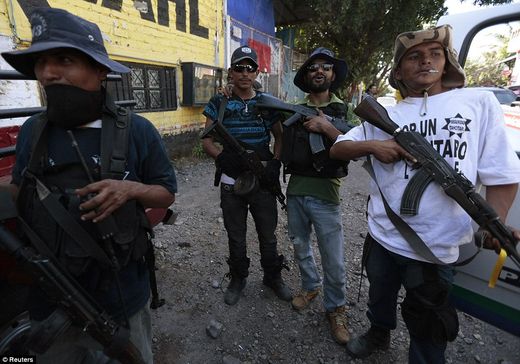  Local vigilantes armed themselves to take control of Paracuaro back