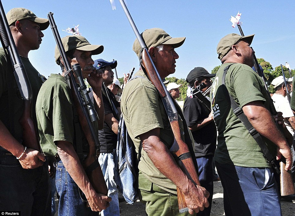 In neighbouring Guerrero state yesterday, members of the Public Safety System