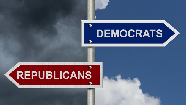 Click to enlarge Republican Democrat sign