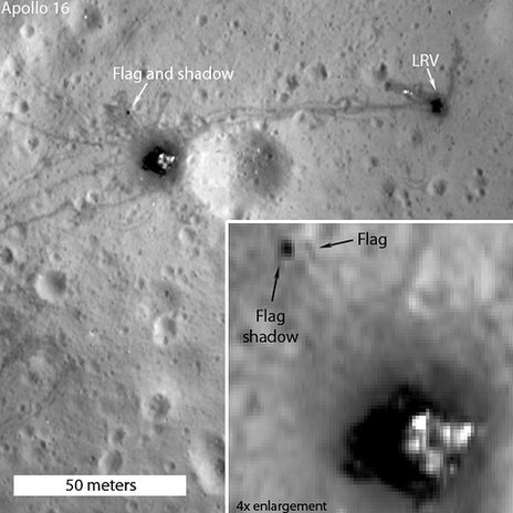flag on moon