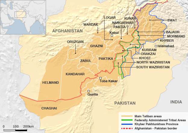Pakistan taliban areas