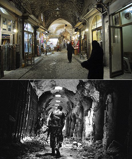 Click to enlarge old souk syria before after