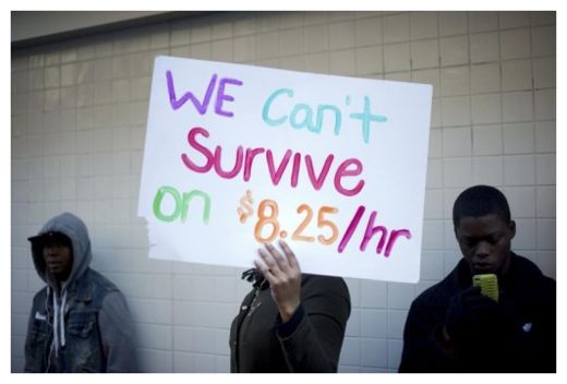 Click to enlarge Protesters