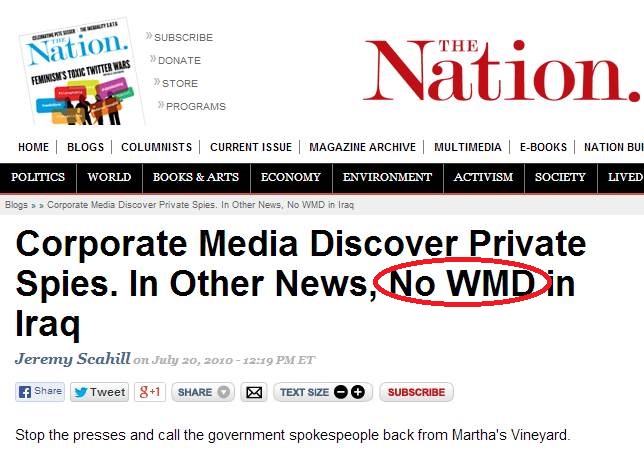 WMD lies