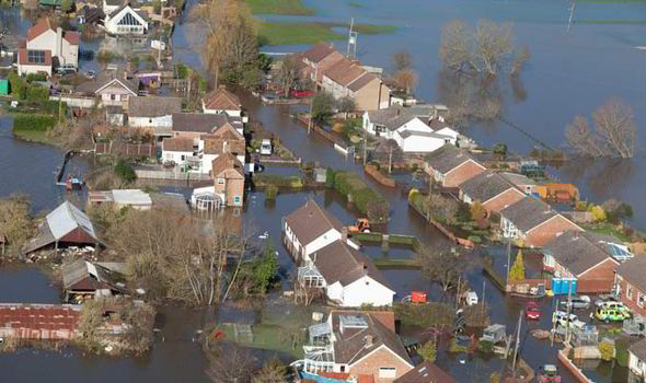 Moorland in Somerst flood