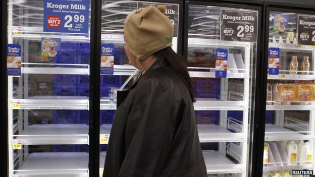 Click to enlarge Run on grocery items in Georgia