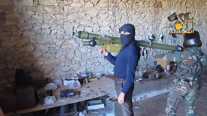 Rebel fighters in Syria