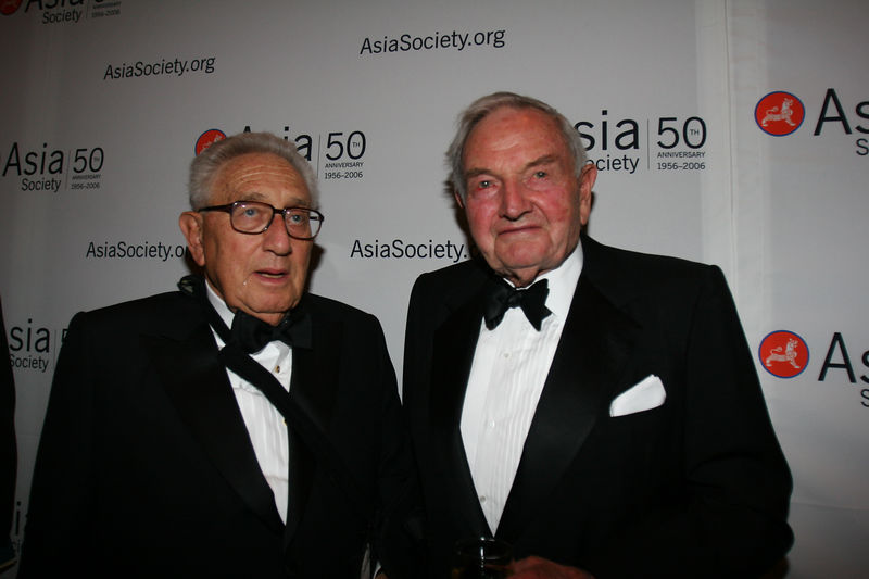Kissinger and Davd Rockefeller